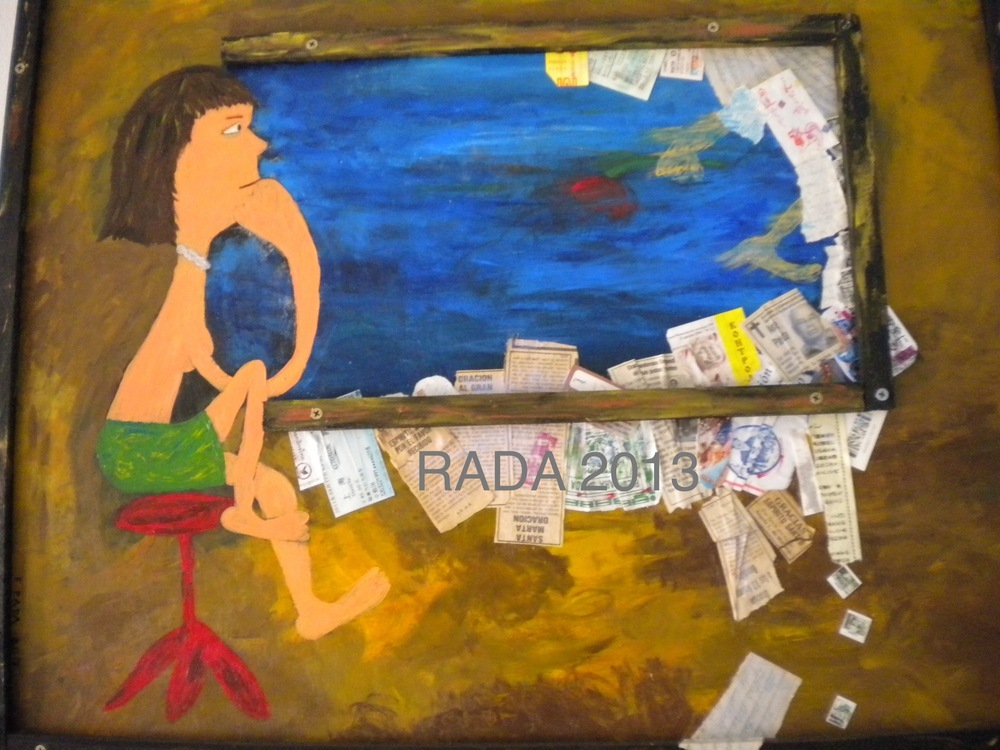 <b>La Ventana</b><br>Técnica: Acrilico, collage<br>Año: 2013