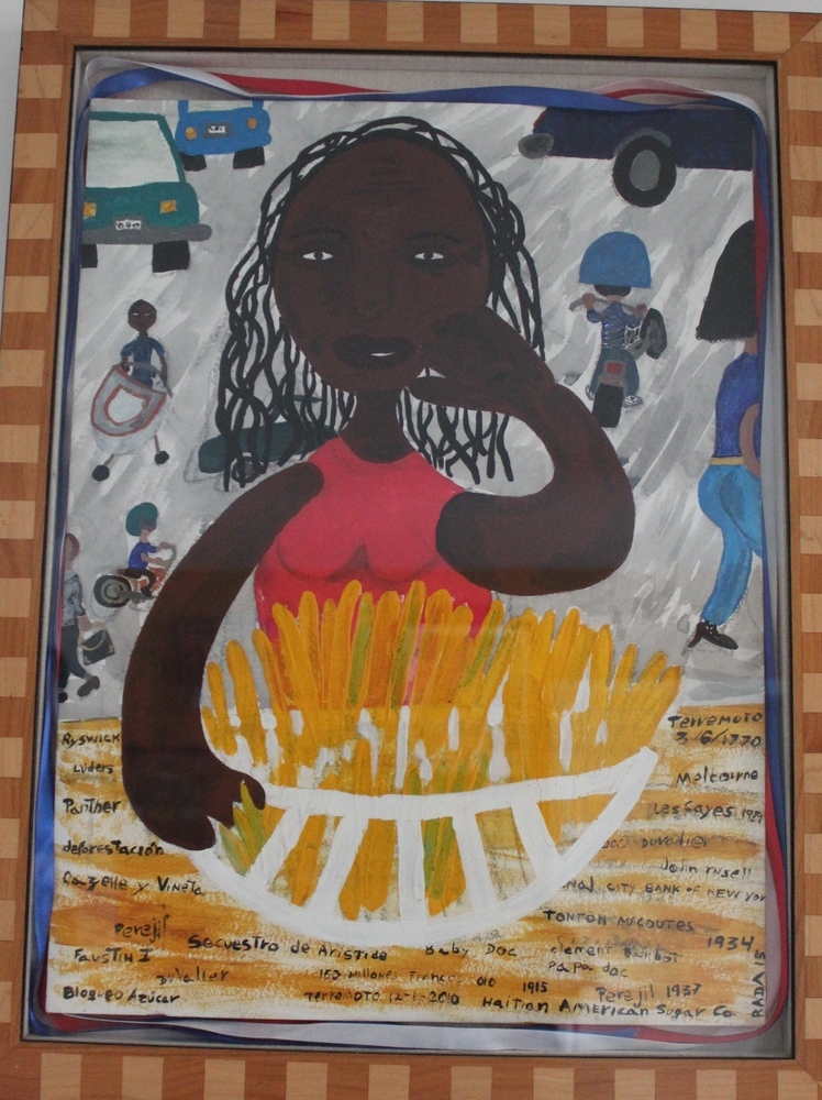 <b>Vendedora de Mango/Haiti en Caracas</b><br>Técnica: Tecnica mixta, acrilico sobre papel<br>Dimensiones: 57,5x43,5cm<br>Año: 2015