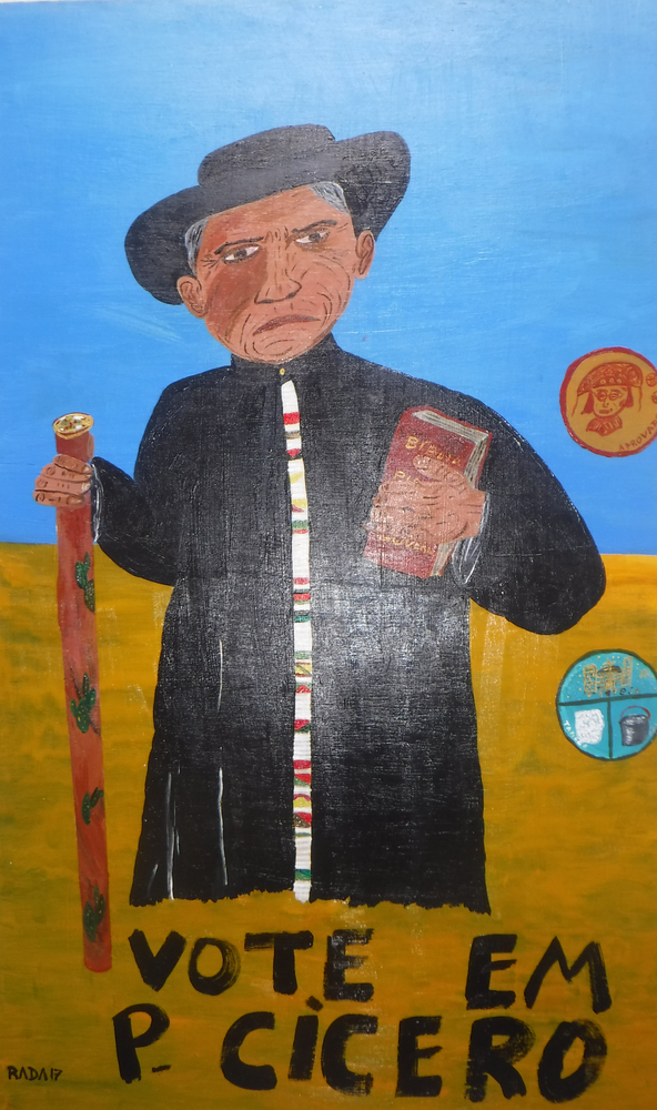 <b>Vote em P. Cicero</b><br>Técnica: Acrílico sobre madera<br>Dimensiones: 40x79cm<br>Año: 2017