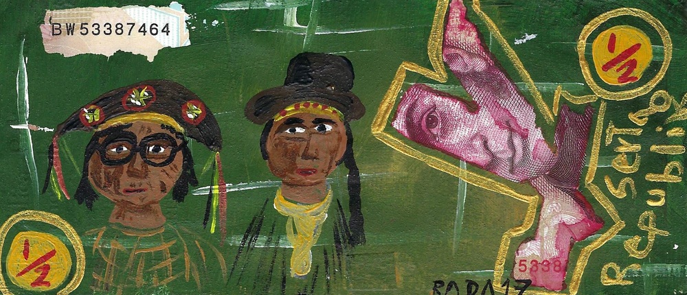 <b>SertaoMedio</b><br>Técnica: Acrílico sobre cedula<br>Dimensiones: 7x15,5cm<br>Año: 2017