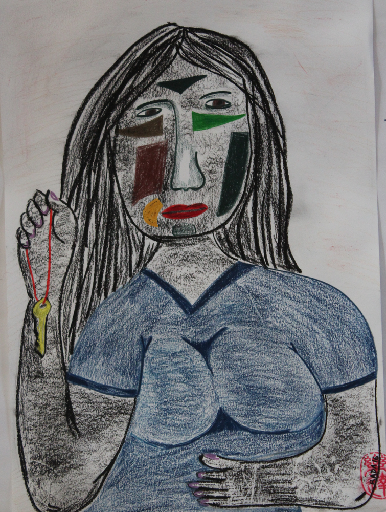 <b>Anima de Orduz</b><br>Técnica: Creyones y caboncillo sobre papel<br>Dimensiones: 30x41,5cm<br>Año: 2015