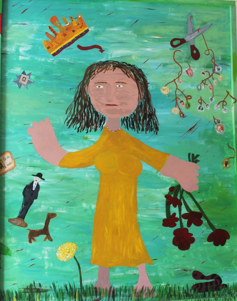 <b>La hija de Maria de la O</b><br>Técnica: Técnica mixta, acrílico sobre entraenchapado, collage<br>Dimensiones: 59x42cm<br>Año: 2015
