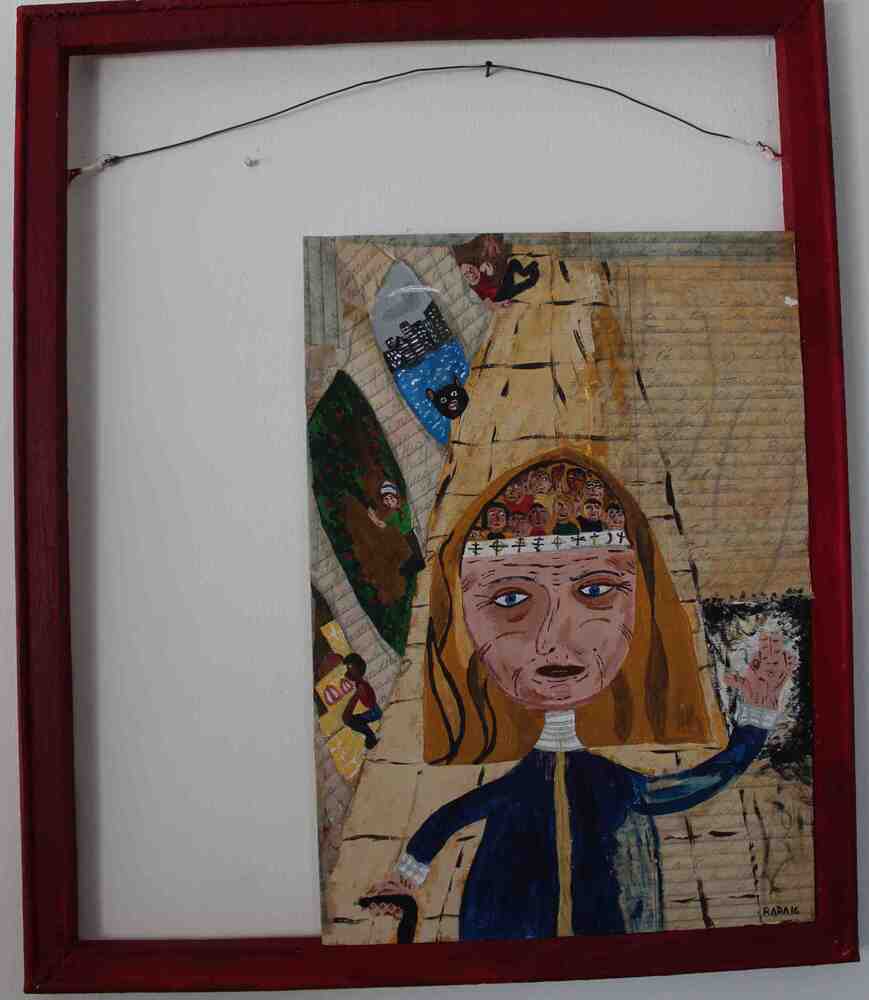 <b>La Dra. Hildergard y sus profesias</b><br>Técnica: Collage/acrílico contrachapado<br>Dimensiones: 42x30cm / 60x50cm<br>Año: 2015